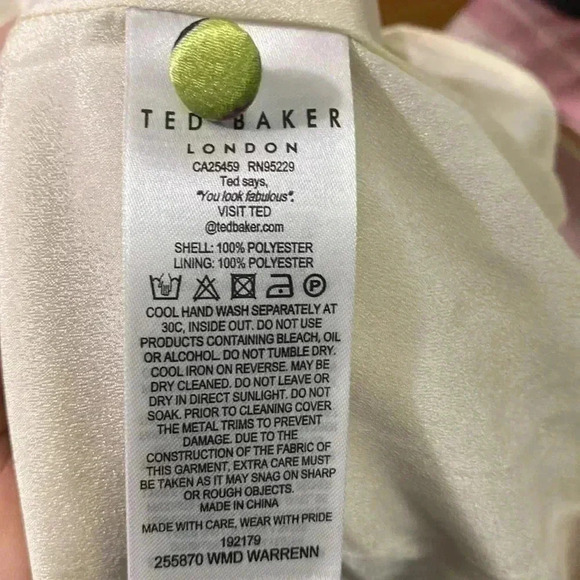 NWT Ted Baker Warrenn Front Button Dress - Picture 9 of 10